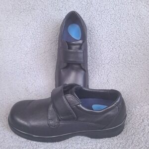 Apex Ambulator B3000M Orthopedic Leather Shoes Mens 9 Wide Black Strap Powerstep